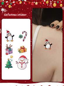 1 miếng dán hình xăm tạm thời chống thấm nước chống mồ hôi dùng một lần cho nam và nữ dùng cho mặt, cổ, cánh tay, nghệ thuật cơ thể hình xăm giả - Nhiều màu - Xem 2