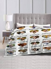 1 chiếc chăn ảnh tùy chỉnh, chăn vui nhộn tùy chỉnh khuôn mặt/văn bản của bạn, chăn ảnh/văn bản bạn thân, chăn mềm, quà tặng gia đình, quà cưới, quà sinh nhật, quà tặng bạn bè, chăn bạn thân, thích hợp cho ghế sofa và giường, chăn phủ thoải mái cho mọi mùa - phong cách 1 - Xem 3