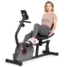 Recumbent Exercise Bike, Stationary Exercise Bike Indoor Cycling Bike For Senior With 8 Levels Adjustable Resistance With LCD Monitor For Home - 黑與白 - 查看 2