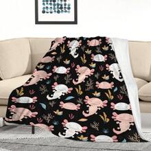 Christmas Gifts Thermal Warm Comfortable Axolotl Gift  50"X 60" Blanket Ultra Soft Flannel Merch Salamander Throw Blanket Stuff Gifts For Axolotl Lovers For  Women Family Axolotl Gift - 蠑螈禮物 - 查看 2