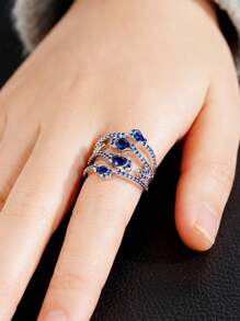 1 Chiếc nhẫn Cubic Zirconia tuyệt đẹp dành cho phụ nữ dùng để trang trí tiệc cưới, kỷ niệm ngày đính hôn, quà tặng ngày lễ tình nhân - 1 # - Xem 3