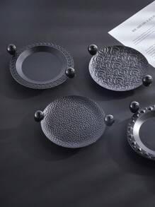 1 件，圆形矩形金属托盘，黑色和白色，现代家居装饰，桌面蜡烛收纳盒，香水，装饰，厨房台面展示，无需电源，金属材料，壁挂装饰最佳礼物生日盘子厨房配件厨房装饰托盘水果托盘托盘装饰 - 彩色 - 查看 10