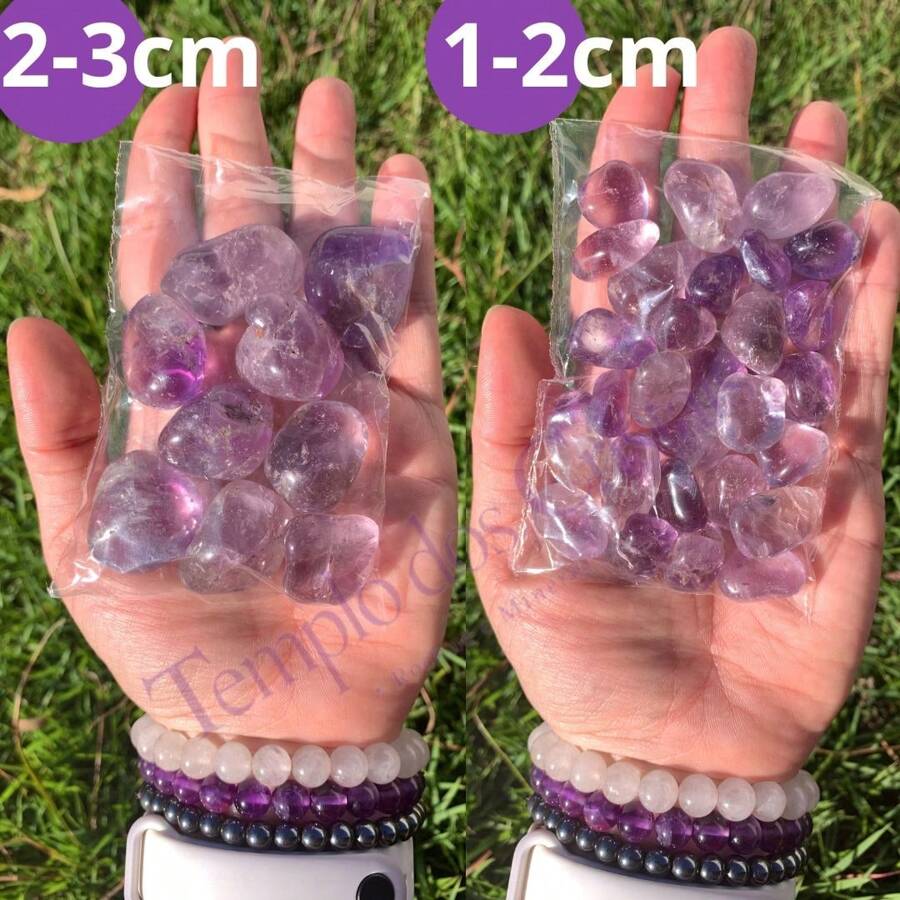 Tumbled Stone 100g - Wholesale Natural Crystal Tumbled Stone - Amethyst - View 1