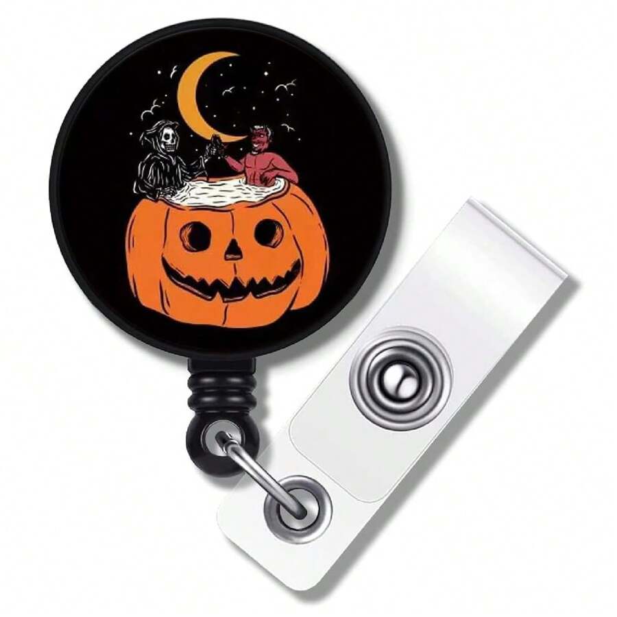 1pc Have You Deserve Retractable Badge Reel With Clip, Quà tặng giữ huy hiệu thẻ ID hình bộ xương vui nhộn cho y tá, bác sĩ, nhân viên văn phòng, nhân viên xã hội, đồng nghiệp - màu đen - Xem 1