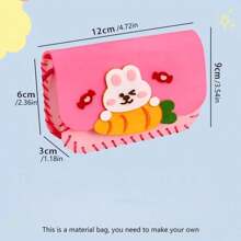 1pc DIY Crossbody Bag Hand-Sewn Material Bag Kindergarten Parent-Child Nonwoven Gift Homemade Coin Purse