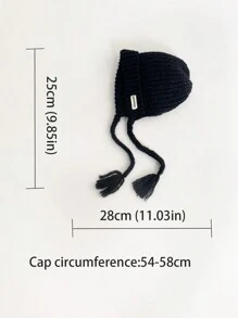 1pc Autumn & Winter New Arrival Warm Tweed Knitted Cap, Unisex Ski/Beanie Hat With Ear Flaps - Multicolor - View 9
