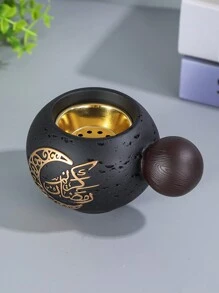 1pc New Double Ball Heat-Resistant Resin Incense Burner, Suitable For Home Decor, Office, Festivals, Yoga Studios, Can Be Used As Festival Gifts, Festival Decorations Gifts, Festival Decorations Decorations, Living Room Accessories Birthday Graduation E-I-D