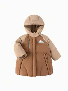 Balabala Baby Long Down Coat Outdoor Warm Winter Fashion 2024