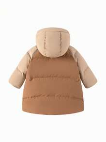 Balabala Baby Long Down Coat Outdoor Warm Winter Fashion 2024