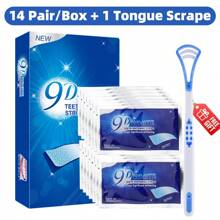 9D Teeth Whitening Strips, 5D Teeth Whitening, Non-Sensitive, 7/14/28 Pairs, Effective Removal Of Yellow Stains, Coffee And Tea Stains, High-Efficiency Home Whitening Kit, Significantly Brightens Teeth - 藍色 - 查看 10