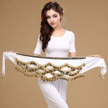 女士波浪形肚皮舞腰带臀巾 女士甜美肚皮舞金币臀巾裙裹身裙喧闹 - 彩色 - 查看 5