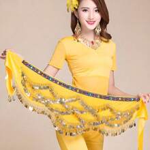 女士波浪形肚皮舞腰带臀巾 女士甜美肚皮舞金币臀巾裙裹身裙喧闹 - 彩色 - 查看 16