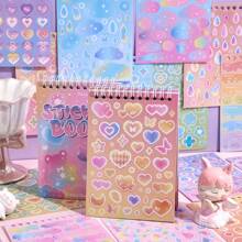 30 Sheets Cute Cartoon Laser Colorful Flashing Film Fantasy Paper Stickers Book 30 Different Patterns Decorative Material Aesthetic Stickers For Cups Laptops Notebooks Planners Journaling Supplies Back To School