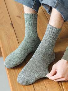 5 Đôi Tất Ống Mùa Thu Đông Mềm Mại, Ấm Áp, Mềm Mại, Thân Thiện Với Làn Da, Chống Lạnh, Đa Năng, Kiểu Dáng Cổ Điển, Đơn Giản Và Đa Năng Cho Nam - Nhiều màu - Xem 3