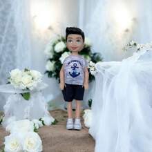 1 peça/2 peças de mini boneca de casal de 14 cm/5,5", acompanha roupas e sapatos de boneca, fantasia de festa para adultos, acessórios para boneca, presente de aniversário, Dia das Mães, presente de Natal, ótimo como lembrancinha de casamento. (Observação: o padrão de algumas roupas pode ser enviado aleatoriamente, mas o estilo é o mesmo.)