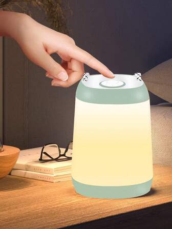 1pc Led Bedside Lamp, 3-Speed Adjustable Night Light, Portable Battery-Powered Bedside Lamp, Suitable For Bedroom, Living Room (Battery Not Included)