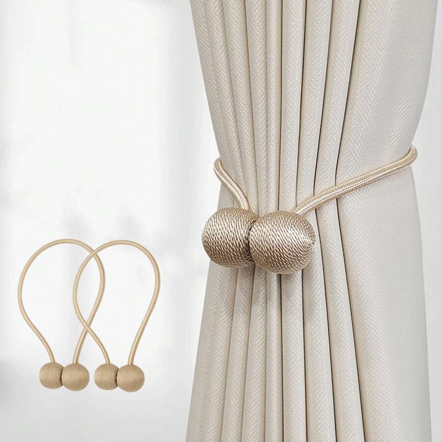 Chic & Fun 2 Magnetic Curtain Clips Elegant Clamp - 棕色的 - 查看 1