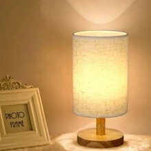 1pc USB Power Cord Simple And Creative Night Light, Modern And Warm Solid Wood Table Lamp, Bedside Lamp For Bedrooms, Birthday Gift, Christmas Gift