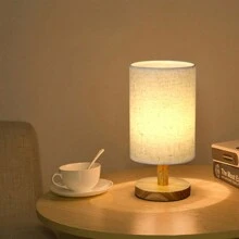 1pc USB Power Cord Simple And Creative Night Light, Modern And Warm Solid Wood Table Lamp, Bedside Lamp For Bedrooms, Birthday Gift, Christmas Gift
