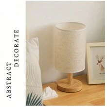 1pc USB Power Cord Simple And Creative Night Light, Modern And Warm Solid Wood Table Lamp, Bedside Lamp For Bedrooms, Birthday Gift, Christmas Gift