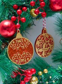 1 件圆形吊坠环氧树脂模具手工饰品钥匙扣项链硅胶模具石膏香薰石家居装饰圣诞 DIY 模具 - mold - 查看 3