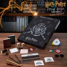 Harry Potter Advent Calendar 2025 Hogwarts Stationery Accessories Christmas Countdown Keyring Snitch Pen Snap Bracelets - Black - View 2