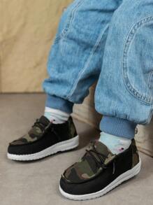 Kids' & Teenagers' Camouflage Casual Sports Shoes, Lightweight And Adorable, Perfect For Outdoor Walking