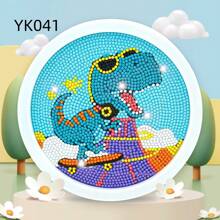 1 件卡通獨角獸鑽石繪畫套件帶框架,diy 貼紙全鑽石簡單玩具材料套裝 - 彩色 - 查看 7