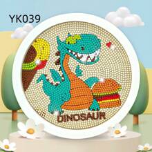 1 件卡通獨角獸鑽石繪畫套件帶框架,diy 貼紙全鑽石簡單玩具材料套裝 - 彩色 - 查看 6