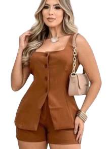 Women's Tailored Set Summer Fashion 2024 - Lạc đà - Xem 1