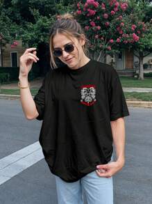 Shirt Rock Punk Streetwear Style T-Shirt Over Premium Cotton Printed Ref 2170 VEST NERD - 黑色 - 查看 5