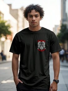 Shirt Rock Punk Streetwear Style T-Shirt Over Premium Cotton Printed Ref 2170 VEST NERD - 黑色 - 查看 3