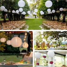 10Pcs White Chinese Japanese Paper Lantern Mixed Size Hanging Paper Lantern Decoration Party Lantern For Wedding Birthday Halloween Party DIY, 5 Sizes,Christmas