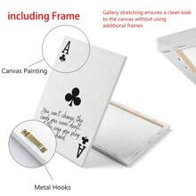 1 件黑框墙饰，家居装饰，Ace Club 复古扑克风格装饰木框帆布印刷海报，生日派对装饰，母亲节新年万圣节圣诞节复活节礼物，家庭客厅办公室墙壁装饰，完美的礼物和家居装饰 - 彩色 - 查看 7