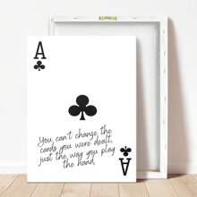 1 件黑框墙饰，家居装饰，Ace Club 复古扑克风格装饰木框帆布印刷海报，生日派对装饰，母亲节新年万圣节圣诞节复活节礼物，家庭客厅办公室墙壁装饰，完美的礼物和家居装饰 - 彩色 - 查看 11