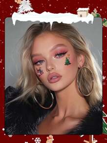 1 miếng dán hình xăm tạm thời chống thấm nước chống mồ hôi dùng một lần cho nam và nữ dùng cho mặt, cổ, cánh tay, nghệ thuật cơ thể hình xăm giả - Nhiều màu - Xem 1