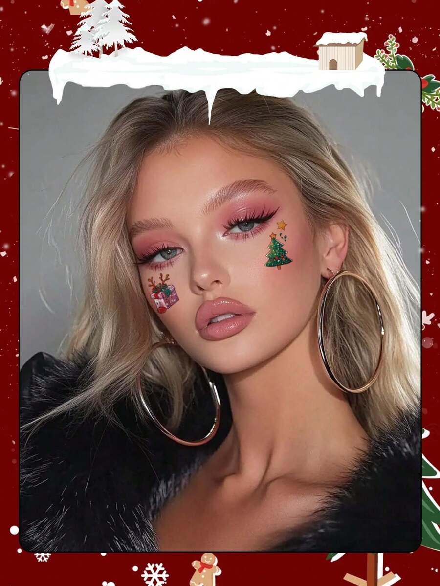 1 miếng dán hình xăm tạm thời chống thấm nước chống mồ hôi dùng một lần cho nam và nữ dùng cho mặt, cổ, cánh tay, nghệ thuật cơ thể hình xăm giả - Nhiều màu - Xem 1