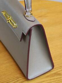 High-End Fashion Women's Handbag, Elegant Mini Handbag With Palm Print, Workplace Commute Versatile Tote, Exquisite Structured Mini Square Shoulder Crossbody Bag