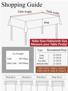 Solid Color Tablecloth, White Simple Polyester Table Cover For Home - White - View 2