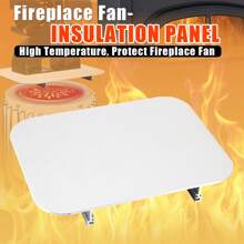 1pc White Fireplace Fan Heat Shield, High Temperature Insulation Pad, For Home & Outdoor Use - White - View 1
