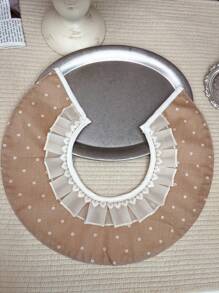 1 件婴幼儿女孩可调节荷叶边心形装饰时尚围兜，适合节日、生日礼物或日常使用