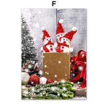 1 幅帆布画北欧海报雪域森林驯鹿圣诞老人圣诞树墙壁艺术画适用于客厅装饰无框架 - 彩色 - 查看 42