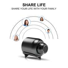 1080P 迷你 WiFi 安全摄像头，2.4G WiFi 监控摄像头，带夜视、运动检测、家庭安全摄像头、广角 IP 摄像头