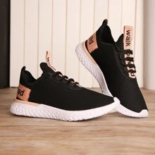Walk Forward Women's 4 Pairs Gym Comfortable Sports Shoes Kit - 白色+黑白+白色裸色+黑色裸色 - 查看 8