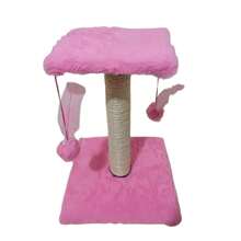 Cat Scratching Post/Cat Scratching Post With Rattle Balls And Ropes In The Same Color As The Product - 淺粉色 - 查看 3