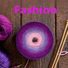 Ovillo de hilo mágico de cambio gradual de color, hilo para bebés para tejer vestidos, chales y bufandas de primavera/verano con efecto degradado - multicolor - Ver 2