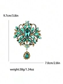 Trâm cài pha lê phong cách cung điện cho phụ nữ tiệc tùng váy Pin Pin - thủy tinh pha lê - Xem 16