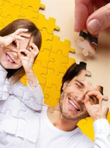 1件定制照片拼图，定制拼图，个性化拼图，35/150/300/500/1000片，照片拼图，成人定制拼图，照片拼图，家庭回忆/男士，婴儿玩具，幼儿玩具，学前玩具，儿童玩具，照片定制拼图，可重复使用，精致，可爱，色彩缤纷，萌趣，定制，独特，个性化，婴儿玩具，周年纪念，生日，母亲节礼物，定制积木玩具和拼图，装点您的家，家庭礼物 - 彩色 - 查看 4