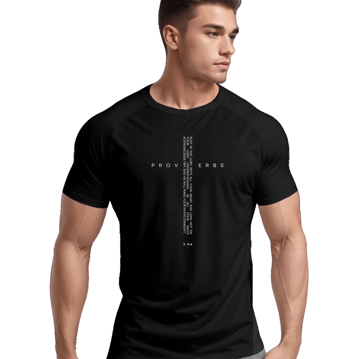 Driifit Mesh T-Shirt For Men, Printed Casual Fashion - 黑色 - 查看 1