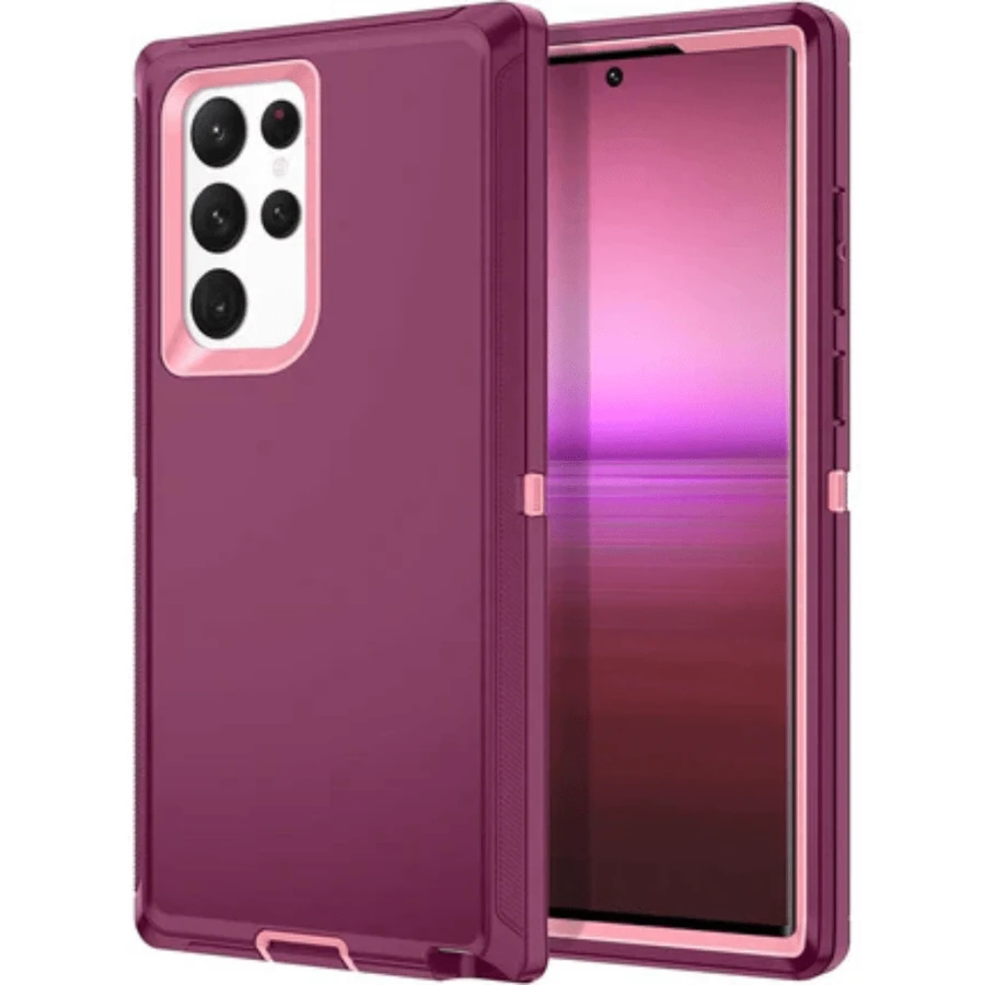 Heavy Duty Protective TPU Phone Case For Galaxy S26,S25, S24,S23,S22,S21,A15,A05,A05S,A25,A14,A03S,A13 - 紫色 - 查看 1